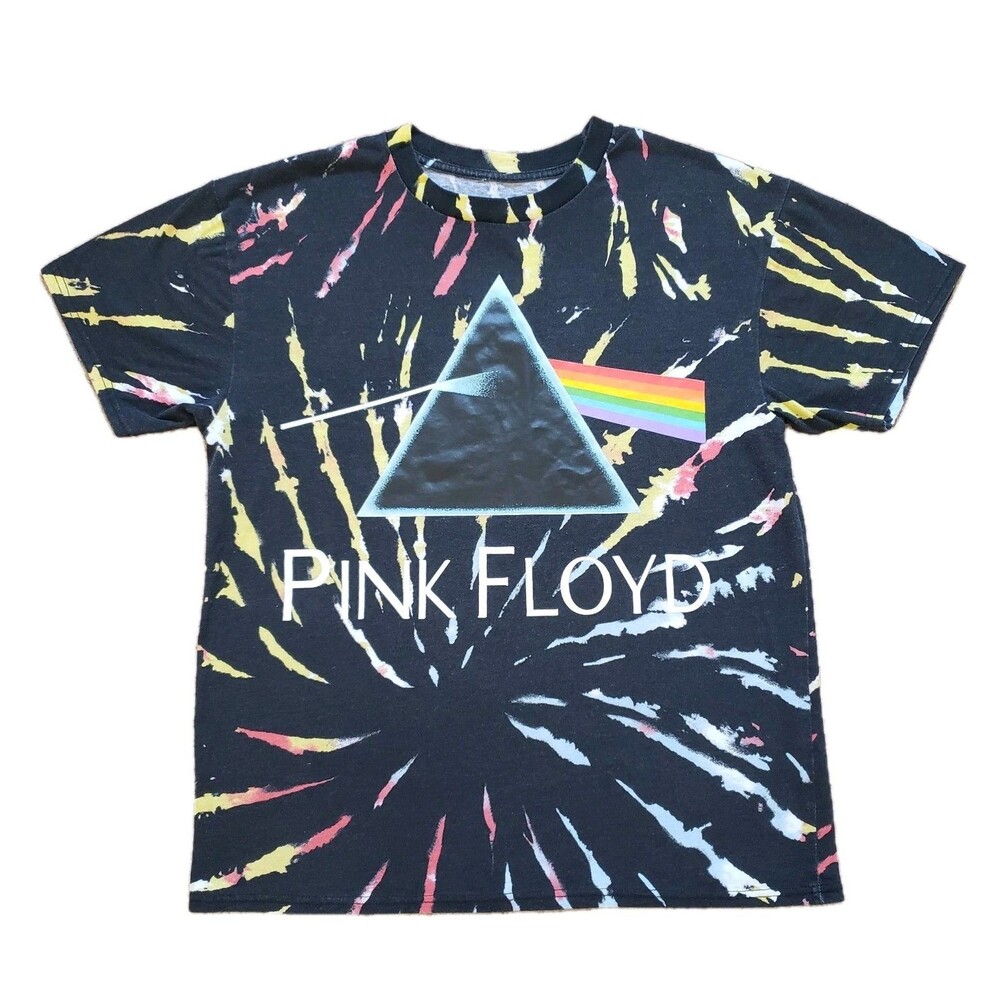 2020 Pink Floyd Dark Side Of The Moon Size Medium Mens Tie Dye AOP T-Shirt Band